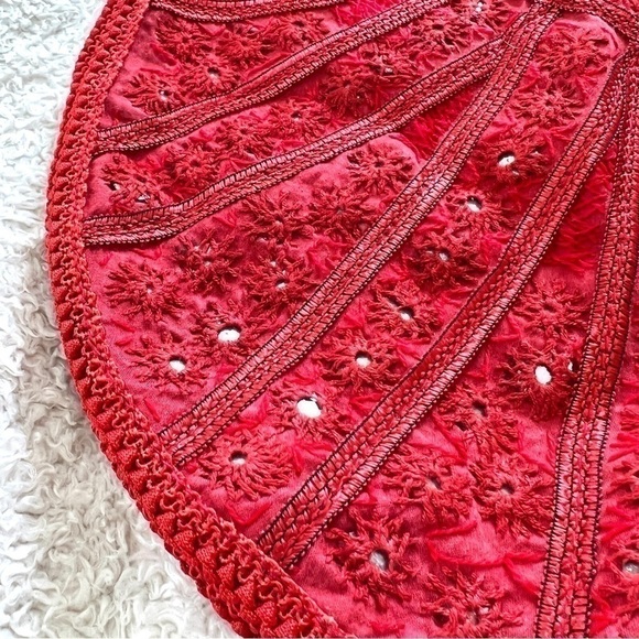 Handmade Red & Black Micro Mirror Boho Witchy Tote Bag - Picture 7 of 11